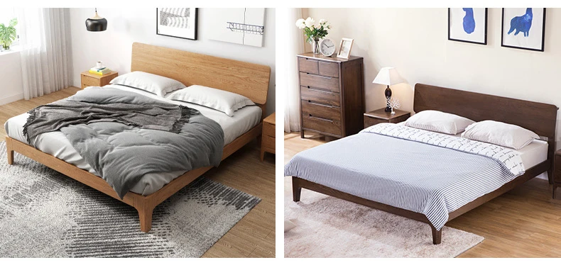 product-BoomDear Wood-2020 simple wood single bed with charging hole Oak wood sleeping bed general u-1