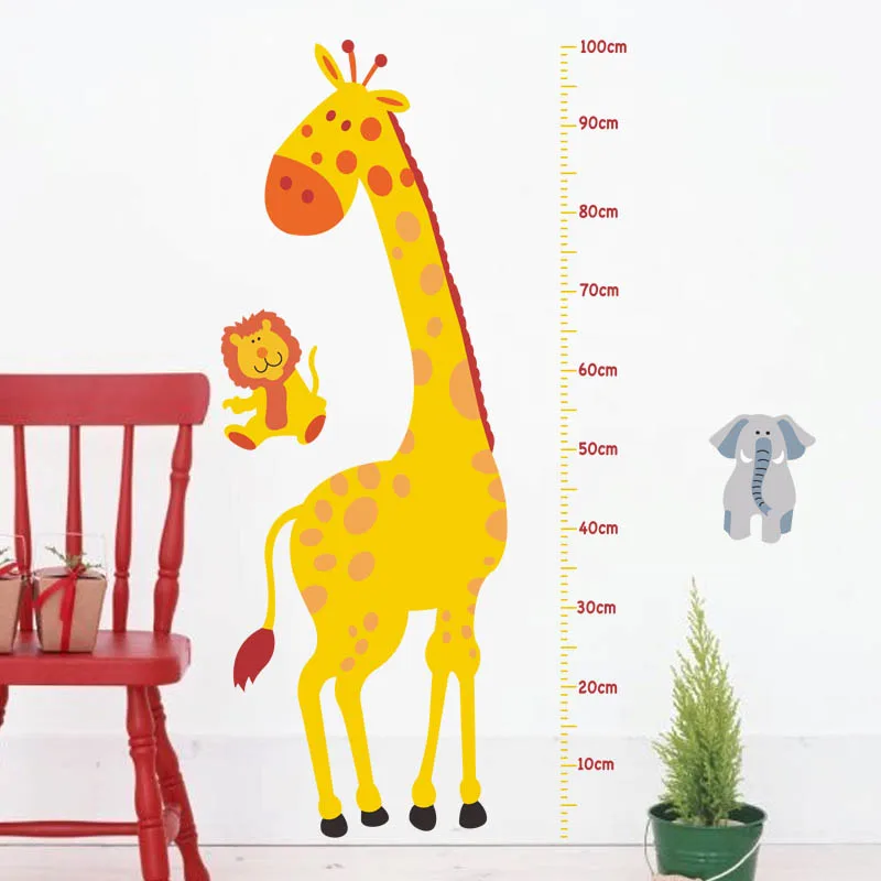 Giraffe Design Die Cut Shapes Kids Growth Chart Height Measurement ...