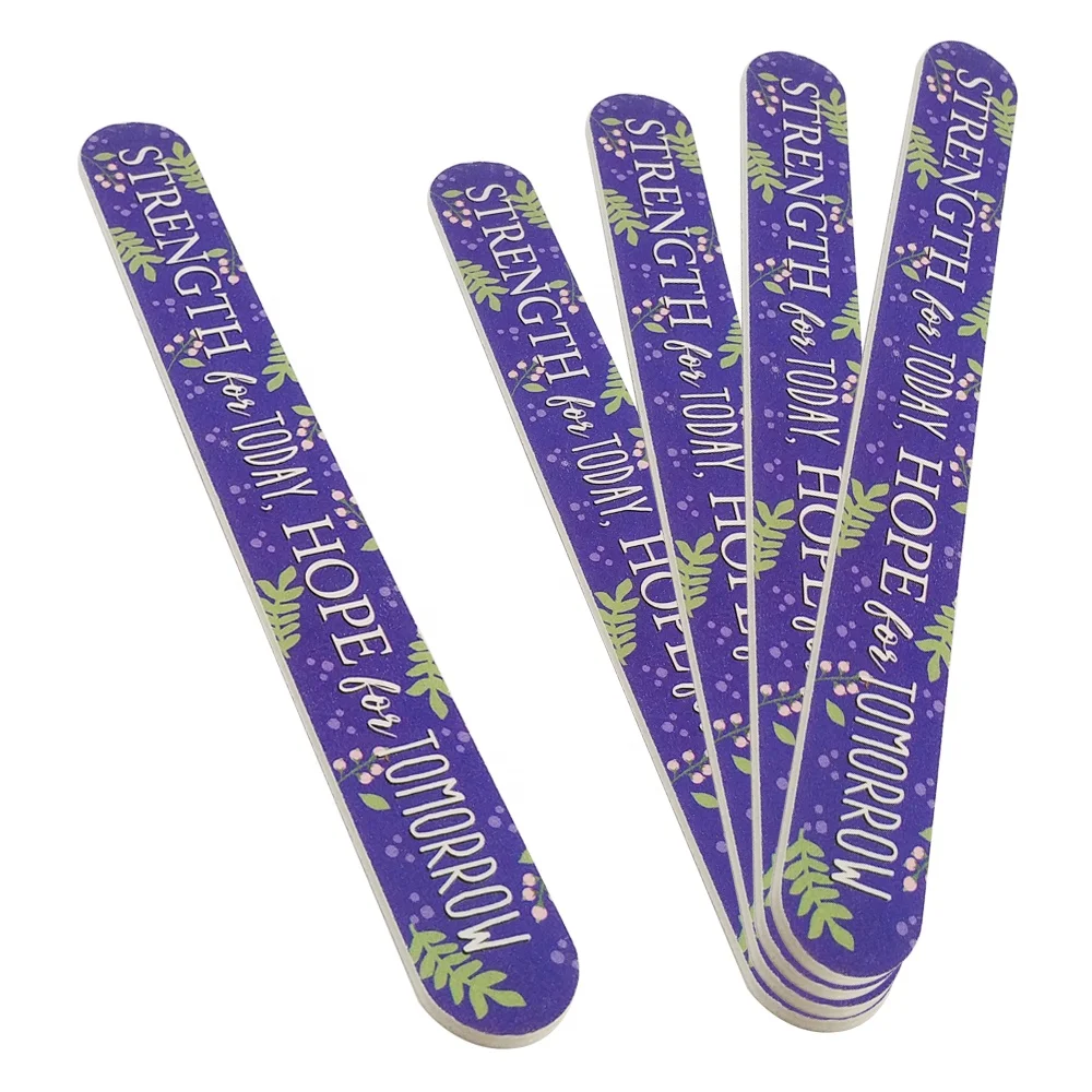 Vwsnf045 2020 Custom Printing Zebra Nail File 100/180 Professional Disposable Nail File