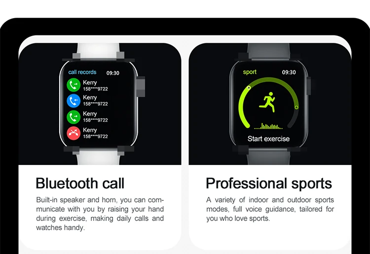 New 1.78inch HD Fully-Fitted Touch Screen FK78 Smartwatch Health Tracking Sport BT Call GPS FK78 Smart Watch