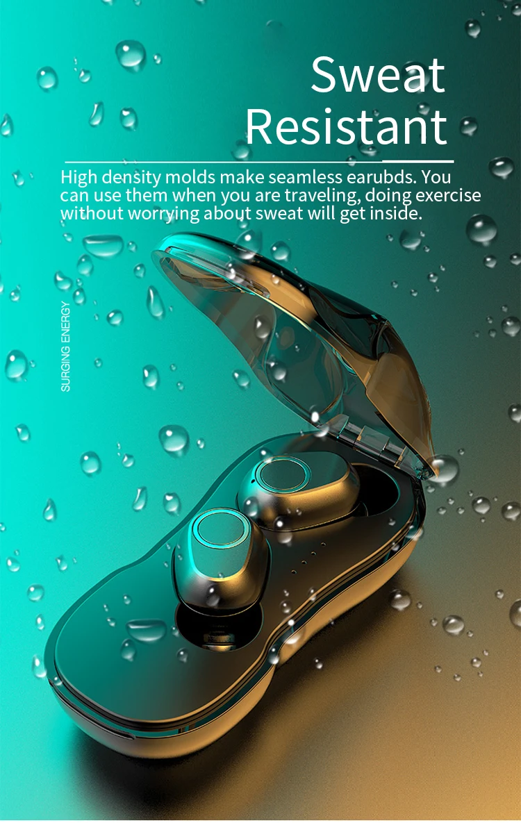 Product Trending True Bluetooths 5.0 TWS Earbuds Earphones D-001 With Charging Bank - ANKUX.COM
