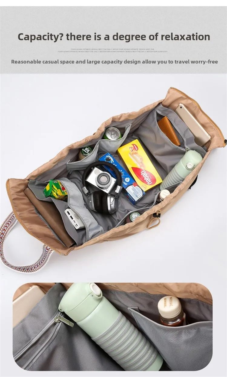 Large Capacity Double Shoulder Mommy Bag Portable Fashion Parent-Child Backpack Car Cradle Maternity Shopping Basket Lazy Travel