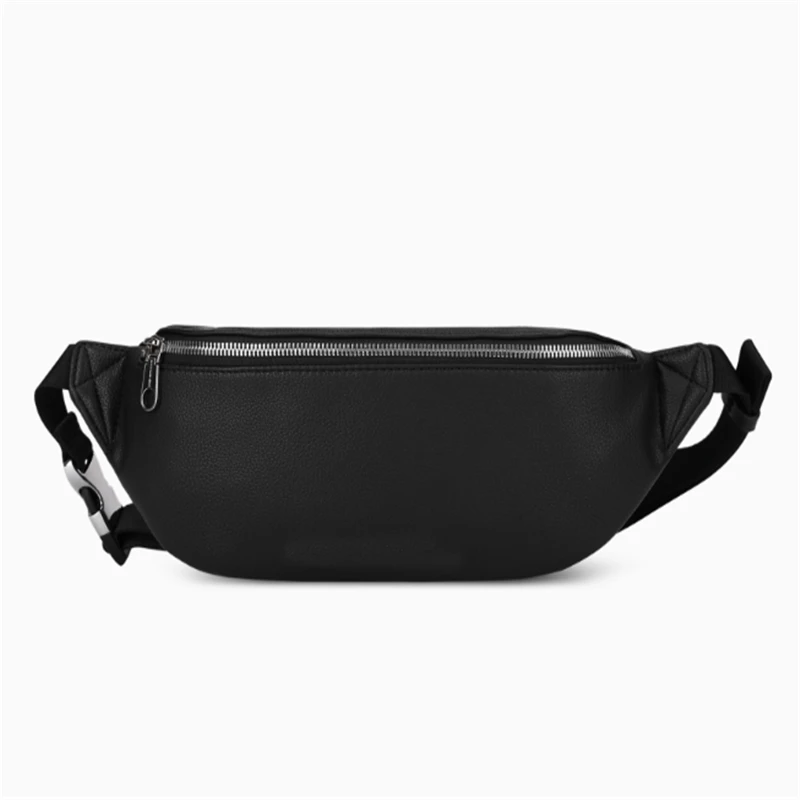 Fashion Chain Fanny Multiple travel Pack Bag New Brand Belt Waist PU Leather Chest bag Belly Bag Women men unisex