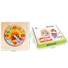 Montessori Kid's Wooden Time Learning Puzzle Telling Time Game Learning Clocks wooden cat clock toy