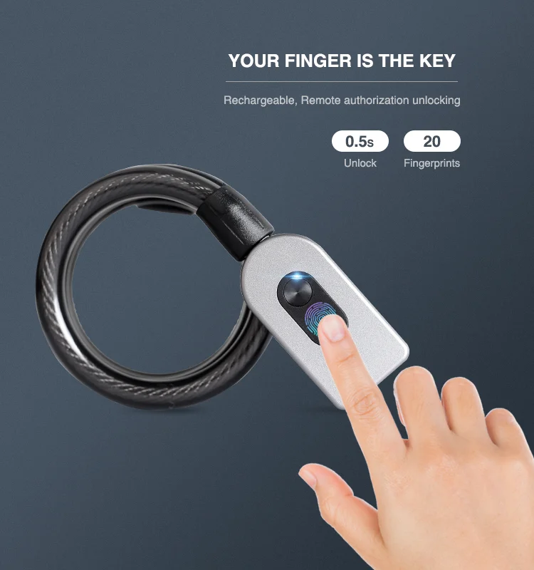 Fingerprint Smart Lock Bike Waterproof Biometric Lock Easy Unlock Bicycle Chargeable Buy