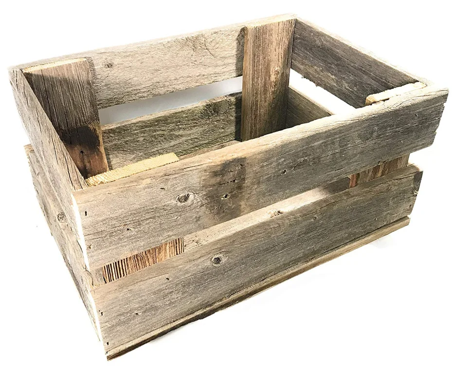 Large Standard Rustic Wooden Apple Crate Storage Box