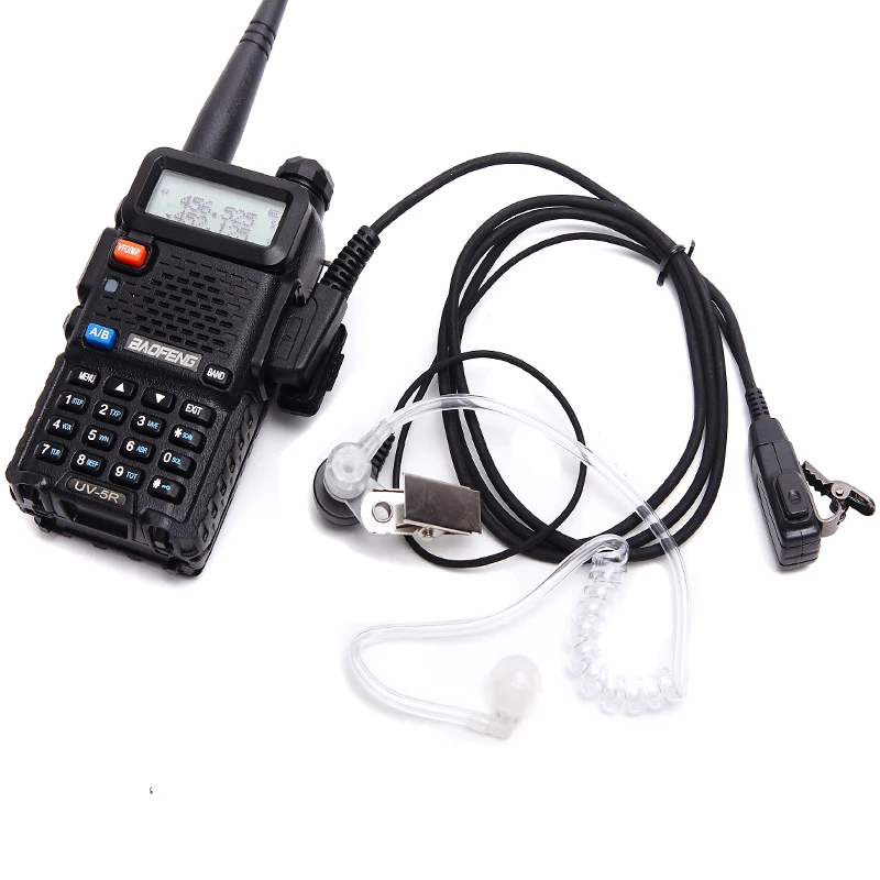 Baofeng Air Acoustic Tube Earpiece 2 Pin Headset Mic For Walkie Talkie Baofeng Uv 5r Bf 888s 1638