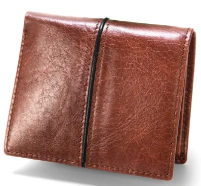 Custom Hot Sale Leather Men Money Clip Credit Card Holder  Purse
