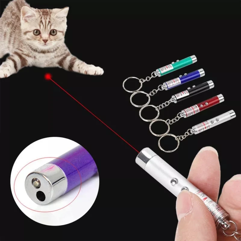 Portable Pet Cat Toy USB Charging LED Laser Pen Cat Red Dot Interactive Tool 