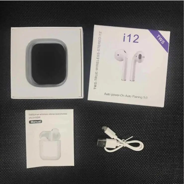 New i12 tws Wireless Bluetooths 5.0 Earphone TWS i12 Touch Control Earbuds i 12 tws HiFi Sound Headphones For All Smartphone - ANKUX.COM