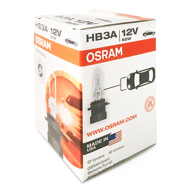 HB3A OSRAM 9005XS 12V 60W P20d Original made in Germany Halogen bulb headlight with retail box