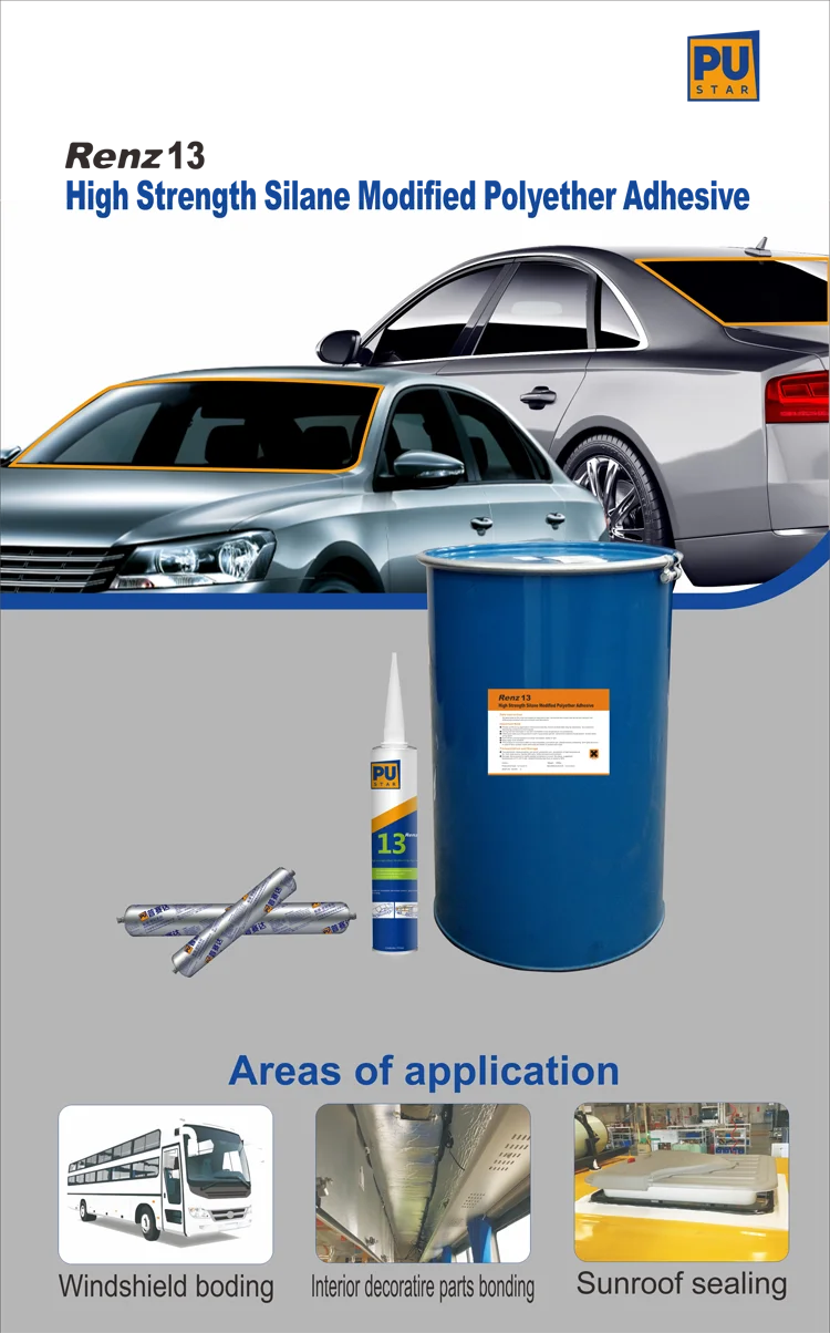 Primerless High Strength Silane Modified Polyurethane Auto Glass
