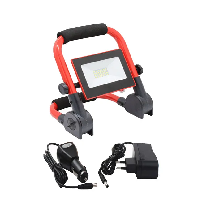 Portable IP65 High Brightness 10W 20W 30W 50W Battery Powered Rechargeable Outdoor LED Emergency Flood Light