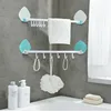 Creative seamless wall-mounted hook kitchen can be rotated 6 even hook