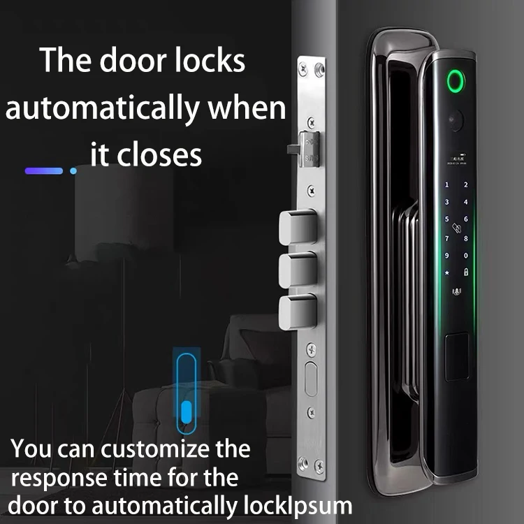 With Screen Password Security Digital Electronic Safe Door Lock Smart Fingerprint Door Electronic Lock