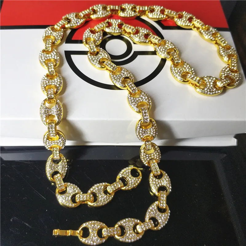 Luxury 12*16mm 18k Yellow Gold Clad Graduated Puffed Anchor ...