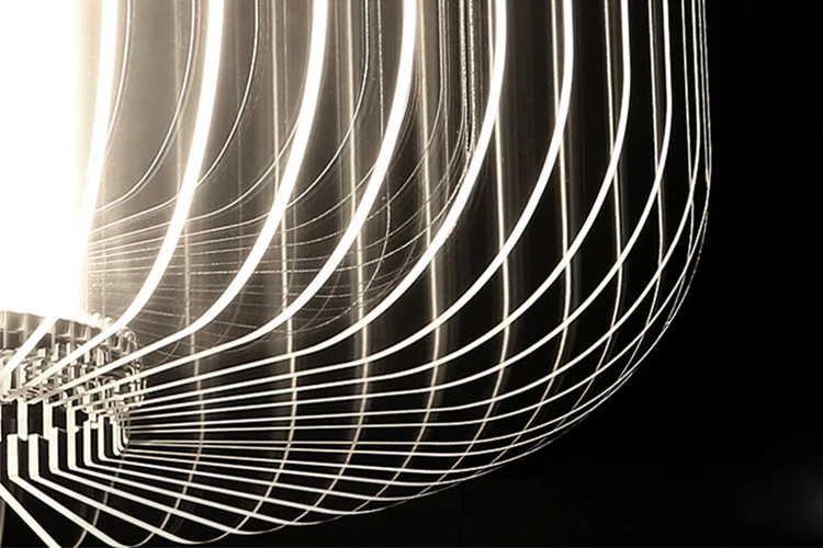 Modern design decorative acrylic led pendant light acrylic sheet for home hotel lighting