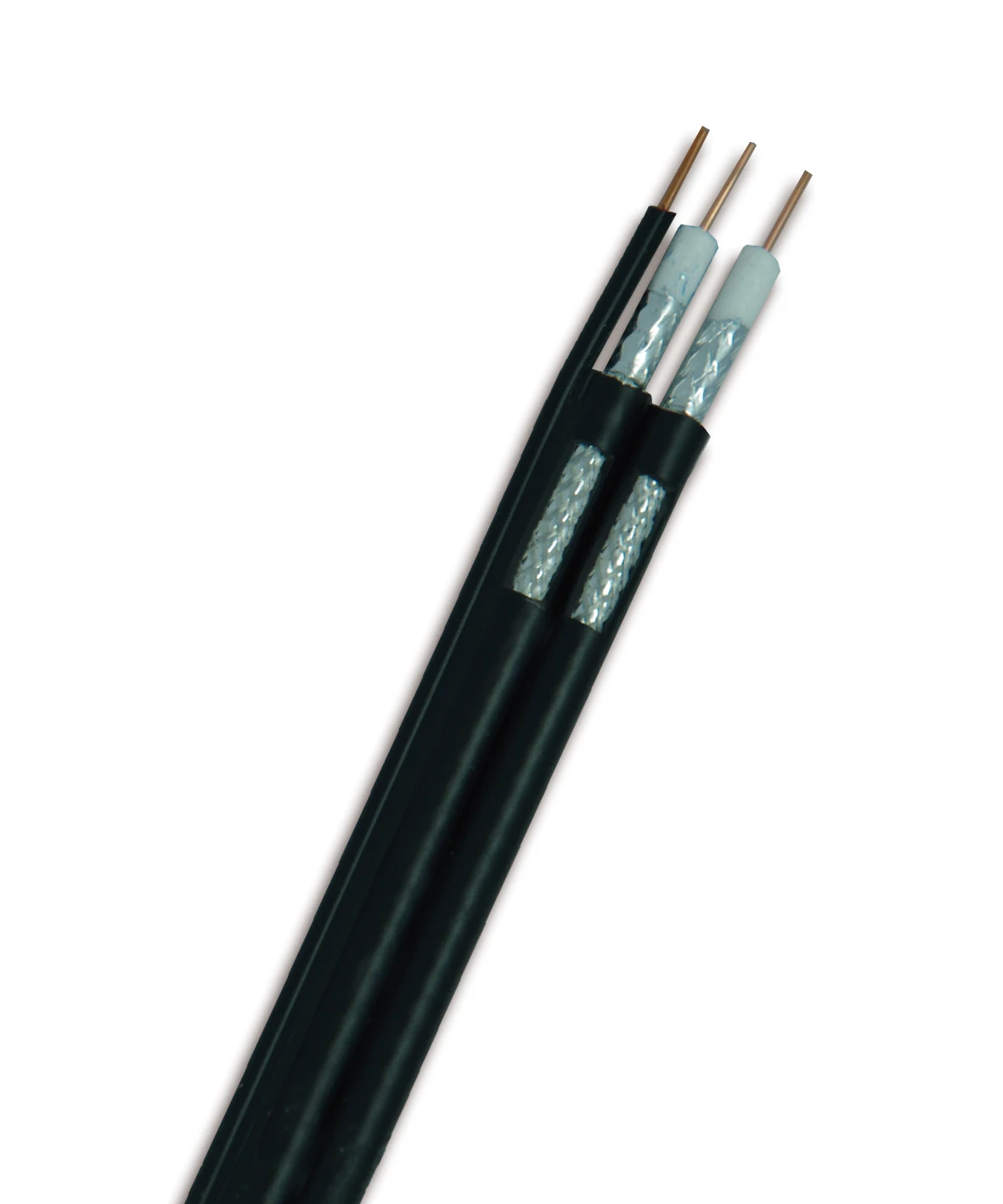 RG6 with messenger for CATV factory price dual/tri/quad shield PVC/PE jacket - ANKUX.COM