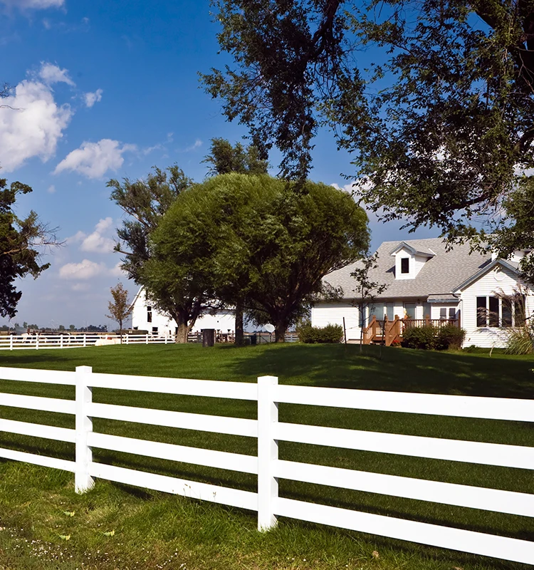 Pvc 2 /3/4 Farm Rail Horse Fence/pvc Plastic Secure Flexible Horse