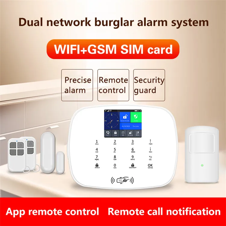 Wifi gsm 3g wireless home house security alarms burglar systems support mobile phone APP control