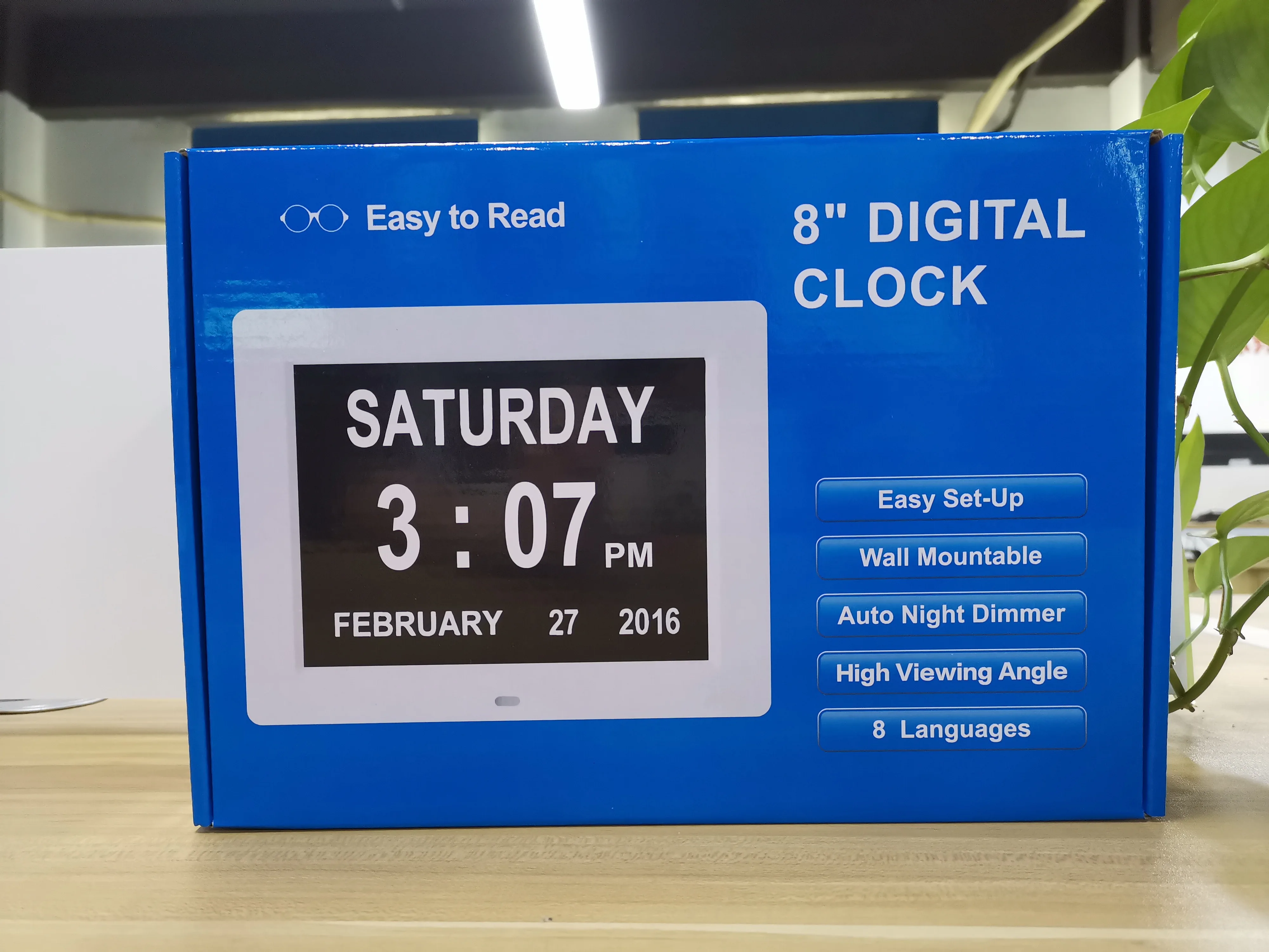 2021自动调光8英寸老年痴呆症老年老人日历数字日钟,非缩写日月ddc