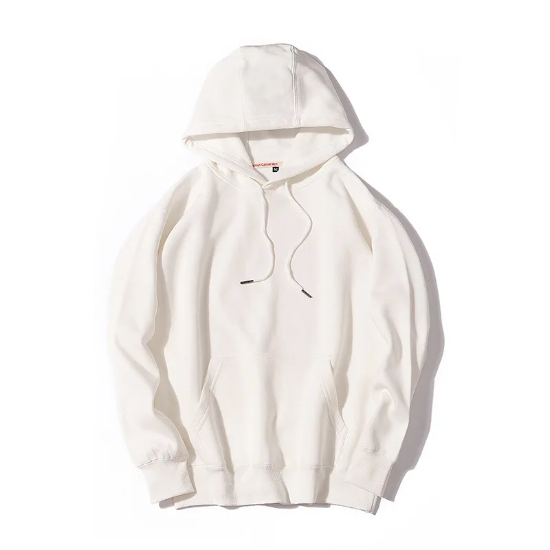 Custom Logo White No String Hoodie Blank Vintage Hoodies