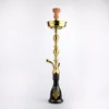 Classic Shisha Smoking Bohemia Style Vase 30cm High Black Glass Shisha Hookah