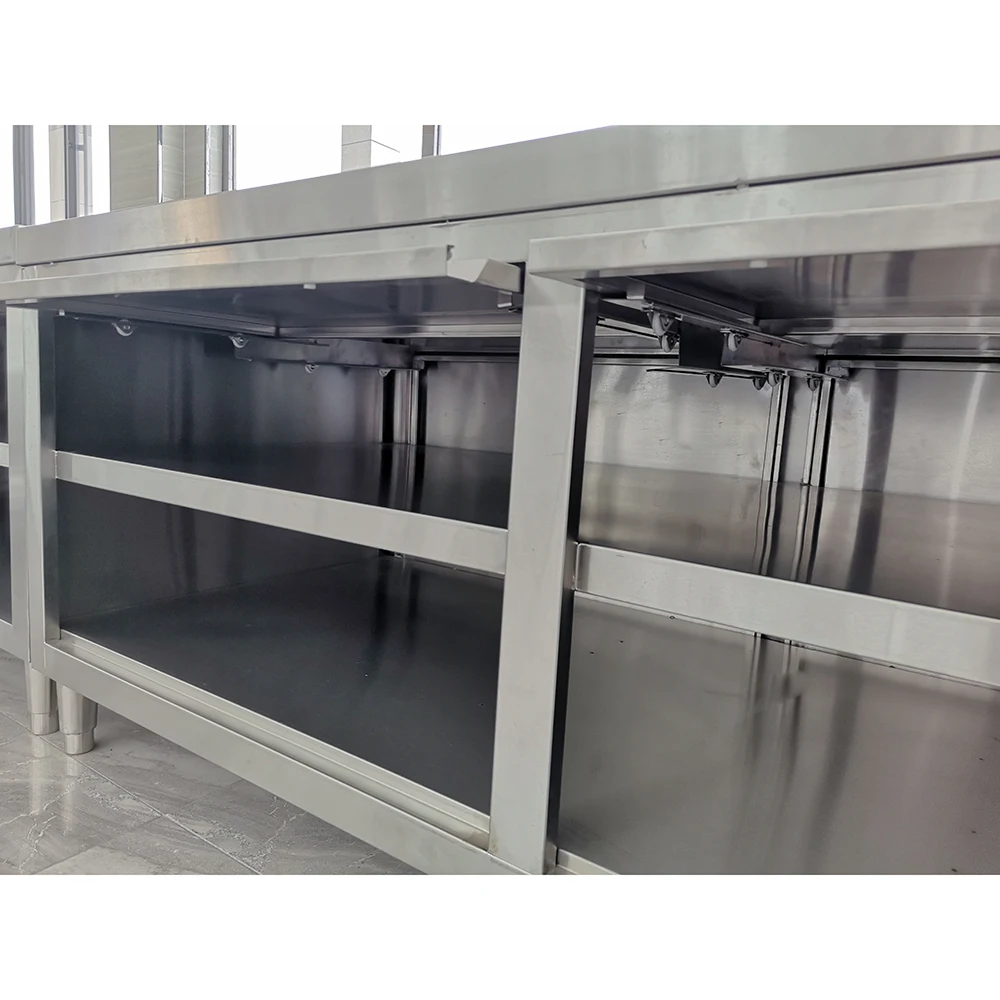 Well Priced Double-Layer Work Table Double Layer Worktable 2-Tier Stainless Steel Work Table