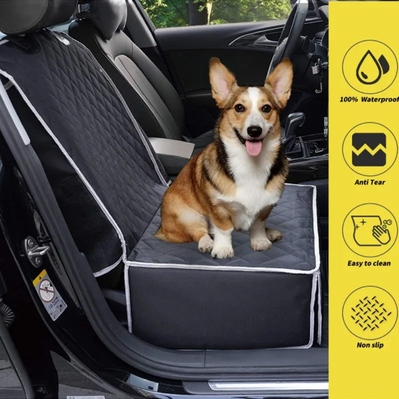 Deluxe Waterproof Non Slip 2 In 1 Pet Dog Car Seat Cover Front Carrier