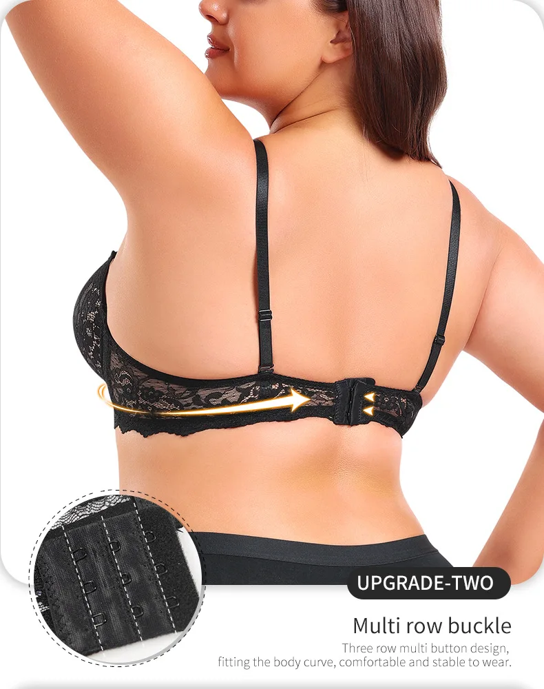 Wholesale Cross-Border Plus Size Underwear Anti-Sagging Adjusted-Straps Bra Breathable Steel Ring Large Cup for Small