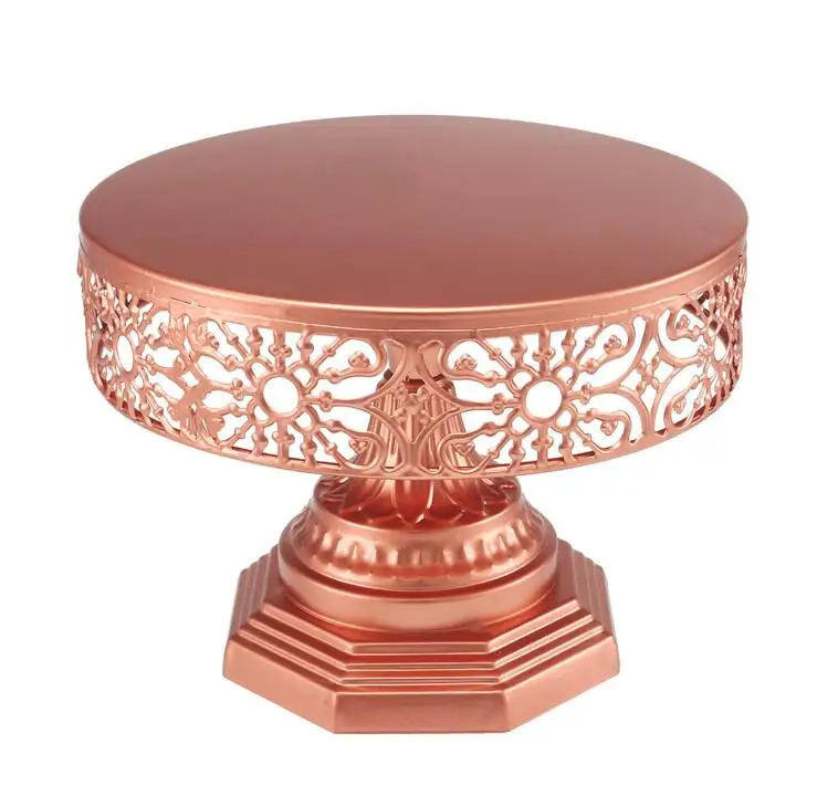 Factory Wholesale Round Gold Mirror Crystal Wedding Silver Cake Stand