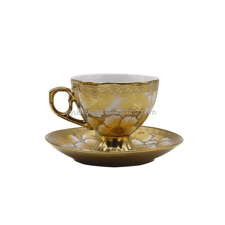 Ydy Factory 24pcs Gold Plate Royal Coffee Pakistan Porcelain Tea Set Buy Pakistan Tea Set