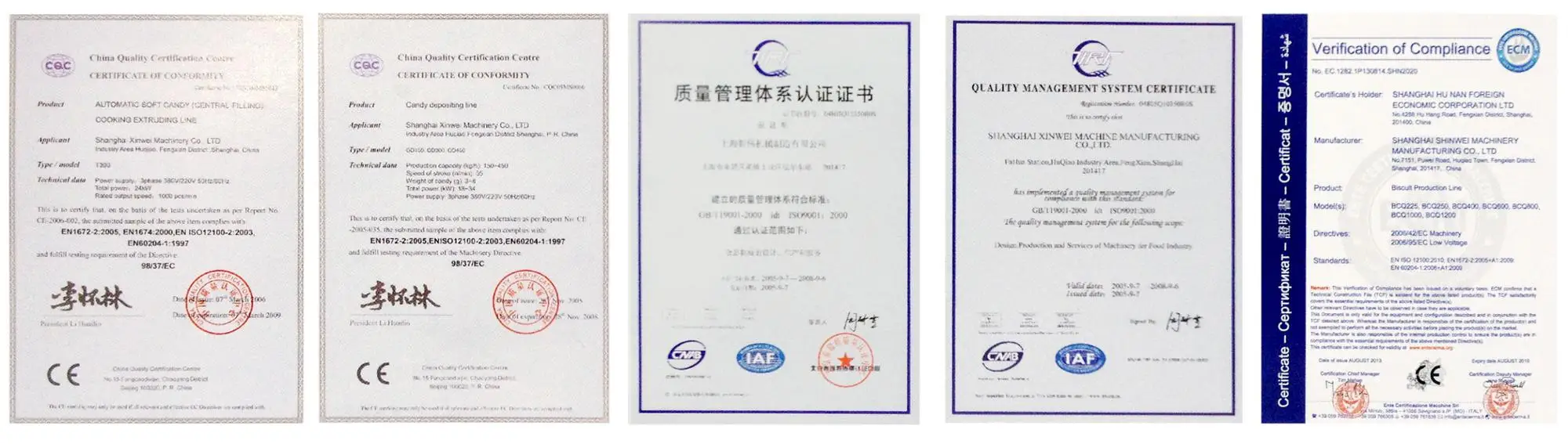 Сертификат CQC. Sec certificate