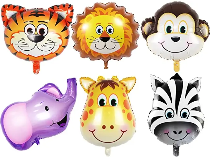 Jungle Safari Animals Balloons 6pcs 22 Inch Giant Zoo Animal Balloons Kit For Jungle Safari Animals Theme Birthday Party Decor Buy पश ग ब ब र क ट ग र ल ट क स ग ब ब र आक र ह ल यम ब ल न Product On