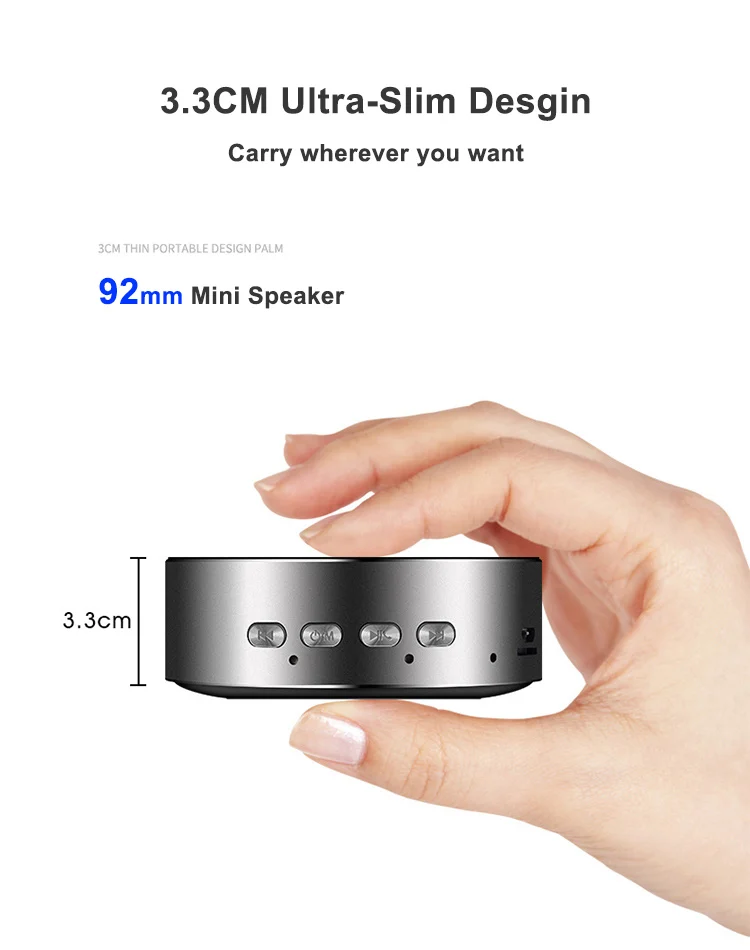 Wireless Bluetooth Speaker Phone Mini Portable Small Steel Cannon Home Audio Subwoofer Speaker - ANKUX.COM