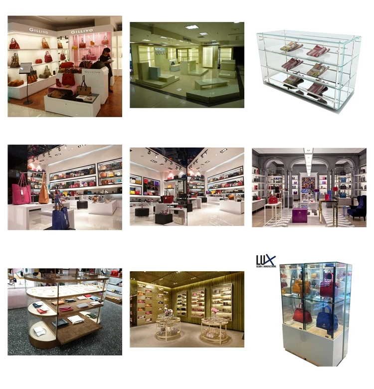 Source LUX Customized Customized Bilateral MDF Bags Display Stand Retail  Boutique Bag Shop Shelf on m.