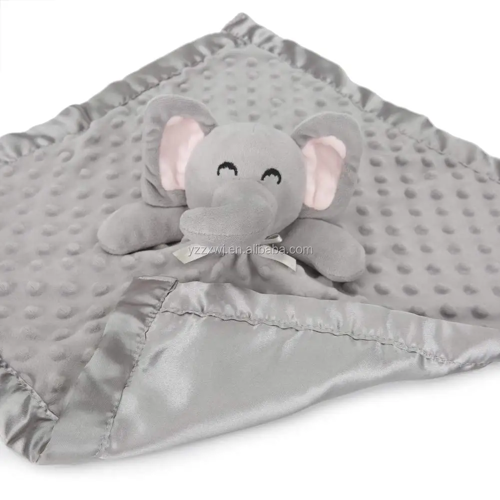 Soft Stuffed Animal Plush Security Blanket Soothing Toy Baby Teething