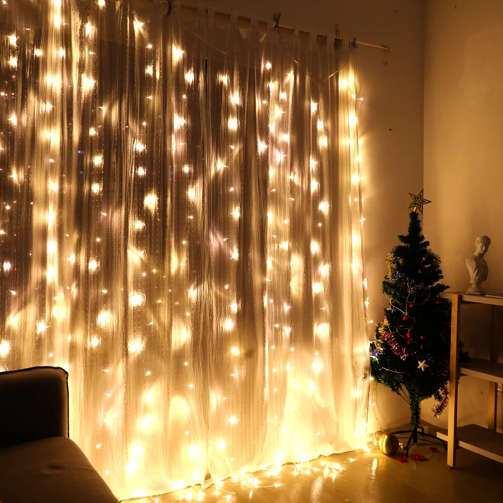 Гирлянда Водопад Штора фото 18