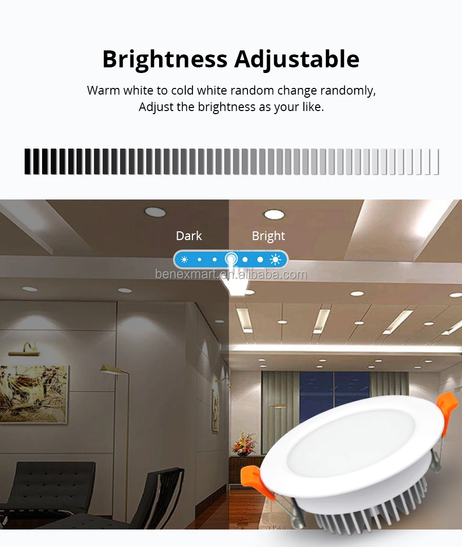 Benexmart ZigBee 3.0 Downlight Kit Smart RGBW 3.5 Inch 12W Led Recessed Ceiling Light Work with Smartthings Echo Smart Lighting - ANKUX.COM