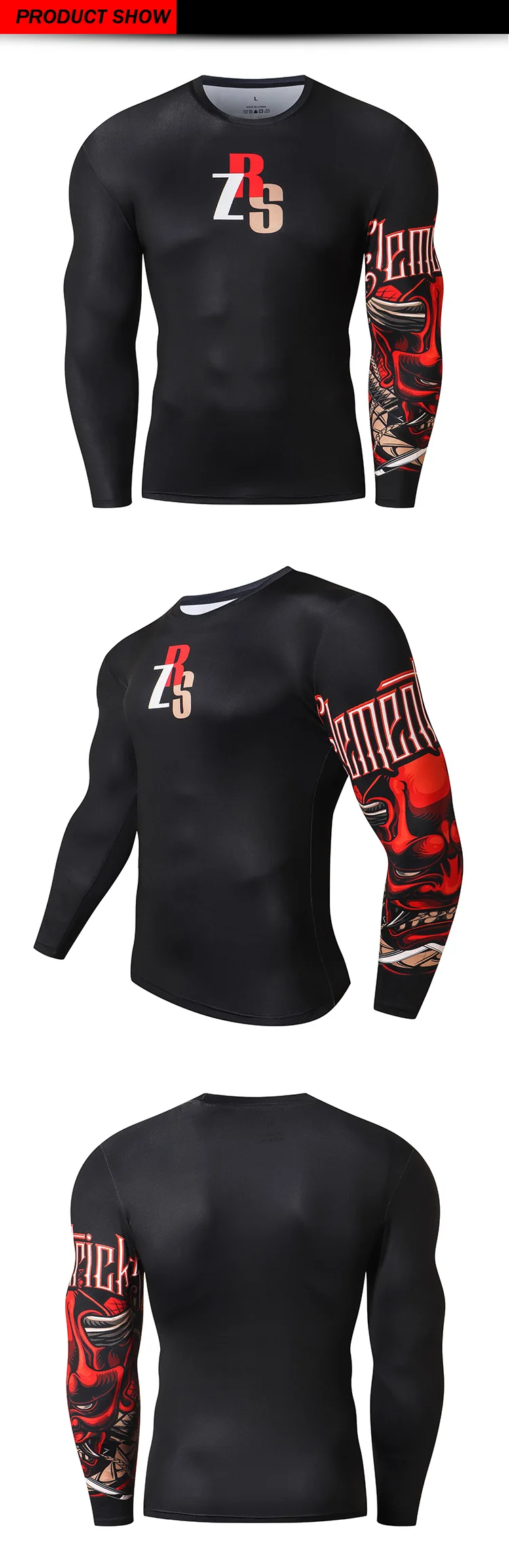 Zeruisi Hohe Qualitat Marke Mannlichen Gym T Shirt Manner 3d Gedruckt Lustige Rash Guard Lange Sleeves Quick Dry T Shirts Grosshandel Buy 4xl Lustige T Shirts T Shirt Grosshandel Billig Langarm Kapuze T Shirts