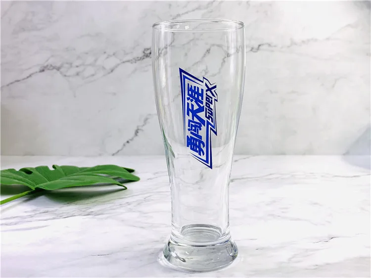 Personal Painting Hand Blown Glass Beer Tankard  Eco-friendly Tall Sublimation Glass Beer Drinking Mug