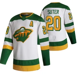Wholesale Cheap New 2021 Reverse Retro Minnesota Stitched Sports Ice Hockey Jerseys Custom Wild 11 Parise 20 Suter Jersey