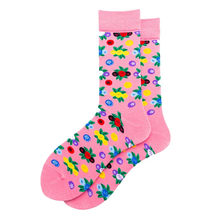Lrtou Unique Jacquard Skateboard Happy Socks Men Trendy Calcetin Crew Novelty Socks