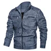 Autumn and winter men's Make an old PU leather jacket BIG SIZE
