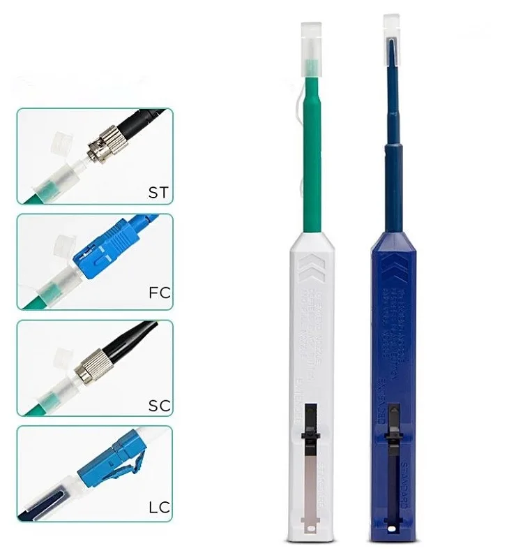 2 5mm 1 5mm Sc Fc St Fiber Optic One Click Sc Connector Cleaner One Click Cleaner Pen Buy Sc