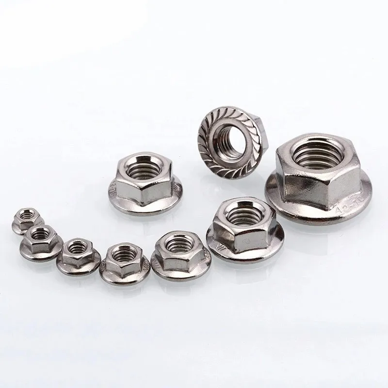 gr5 din 6923 m15 m22 工业用带法兰的钛六角螺母