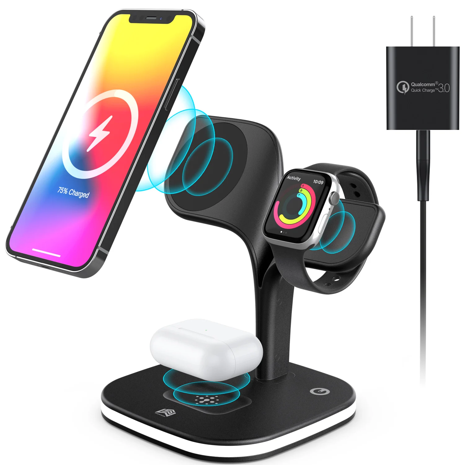 New Product 2021 Wireless Charging Stand 3 In 1 Wireless