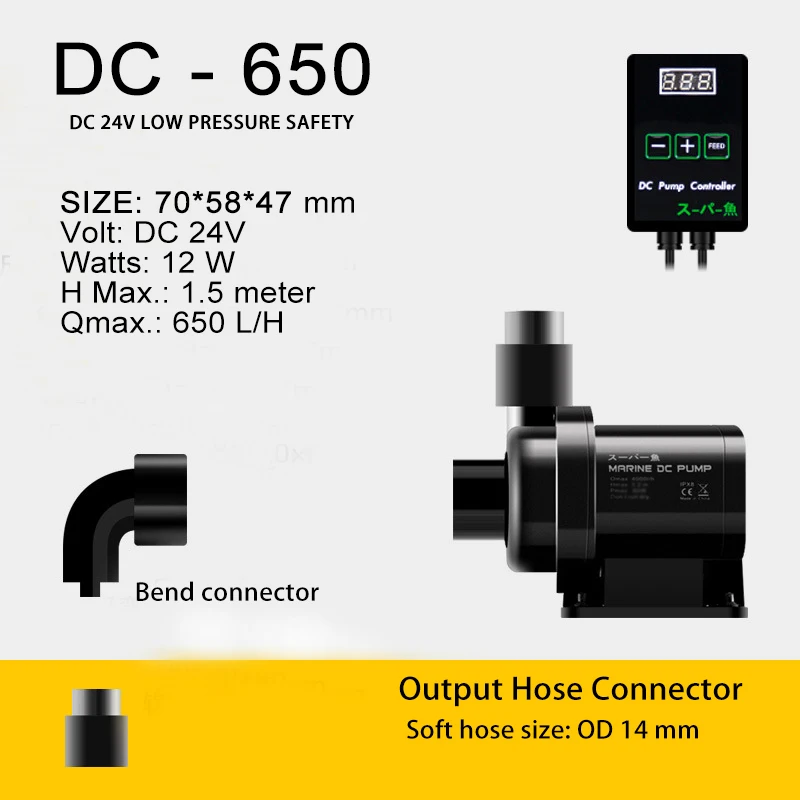 Controllable Dc Water Pump With Controller For Marine Freshwater Aquarium Pond Circulation Buy