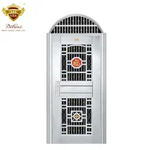 JH386 Китай foshan овальное стекло внешней входной двери из нержавеющей стали двери