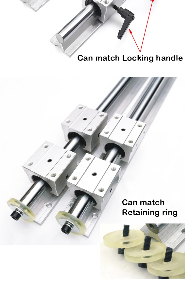 2pcs linear bearing slide unit SBR20-1400mm rails+4pcs blocks for CNC e 